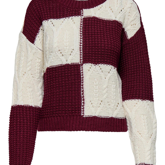 Jacqueline De Yong JDYJUSTY Pullover Donna Cabernet 15276930 Cabernet CLOUD DANCER JACQUELINE DE YONG 