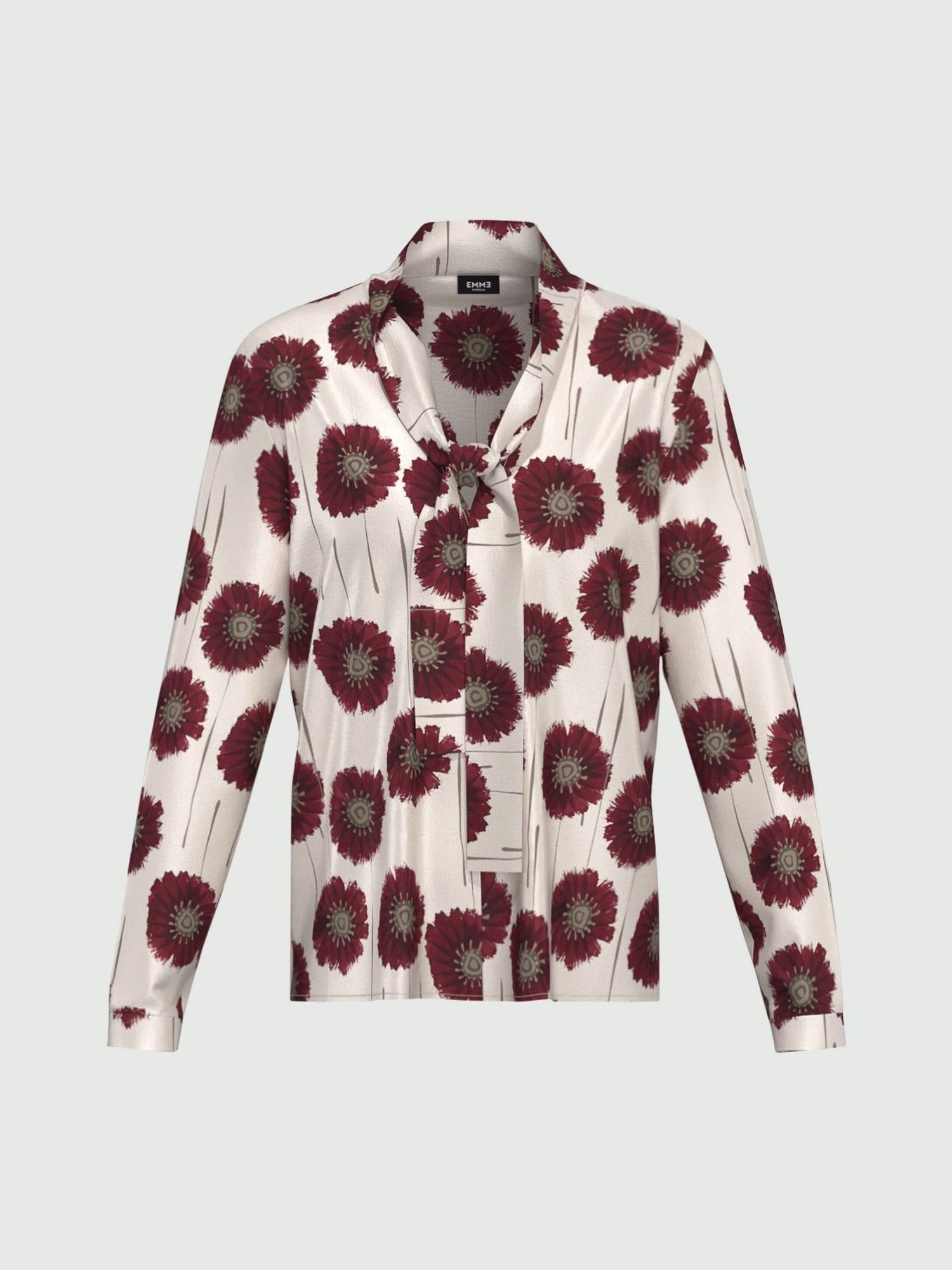 Emme Marella Blusa in twill stampato Fulvia Donna Panna 2525116141200 006 EMME MARELLA 