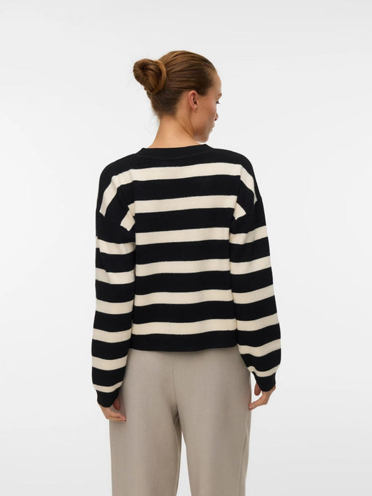 Cardigan SABA in Maglia Donna Nero Betulla