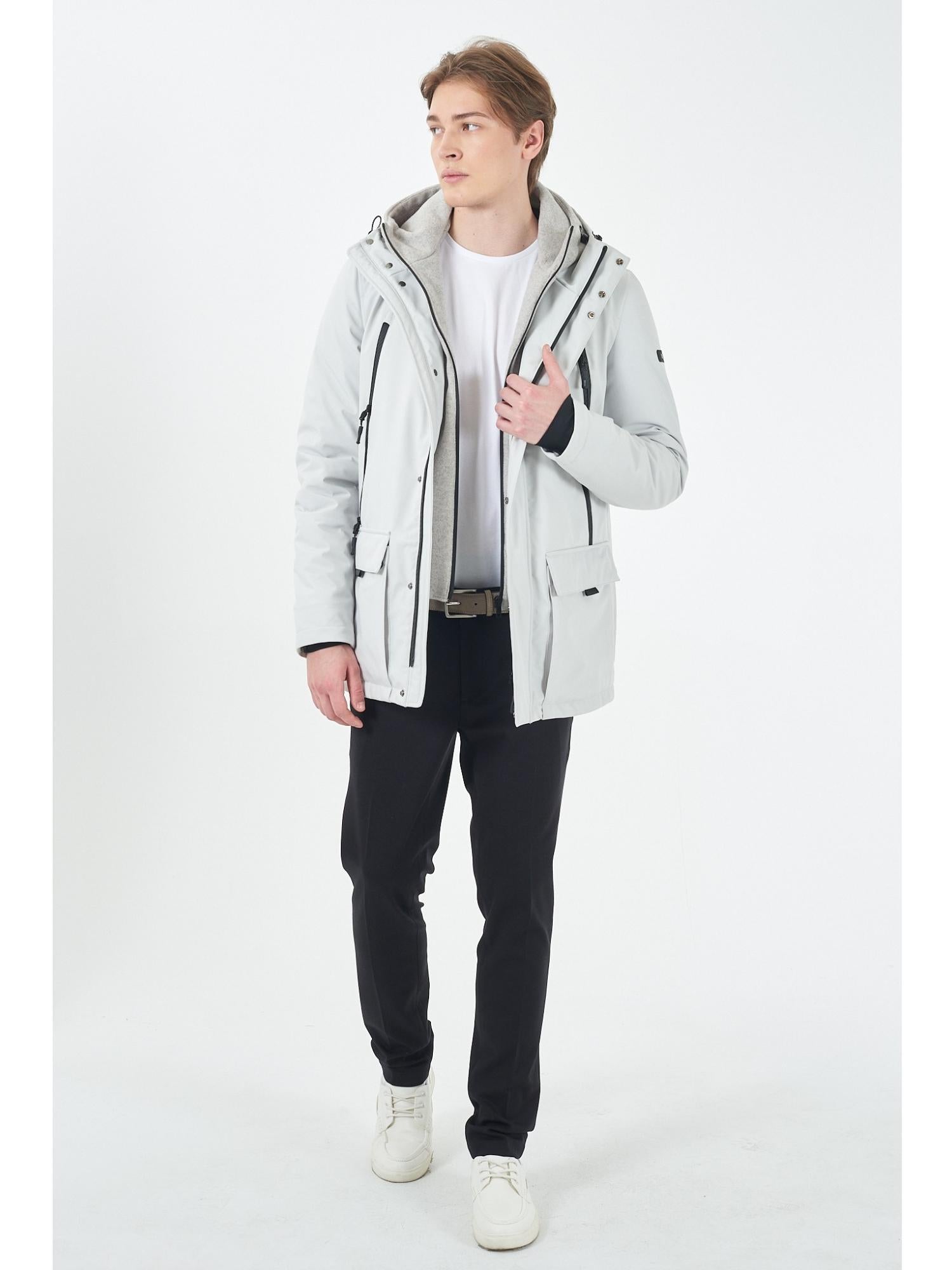 Yes Zee Cappotto Uomo con Trapuntatura interna Ghiaccio O831 B500 0124 YES ZEE 