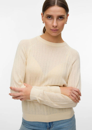 Vero Moda Pullover Donna Newlex Grigio Betulla