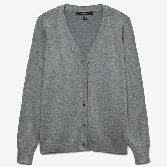 Vero Moda Cardigan In Maglia Donna Silje Grey Melange 10320456 Medium Grey Melange VERO MODA 