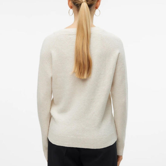 Vero Moda Maglia Donna Doffy Bianco Panna 10201022 Birch MELANGE VERO MODA 