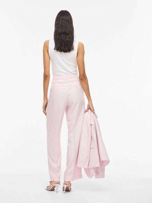 Vila Women's High-Waisted Tailored Trousers Cherry Blossom Vikemba