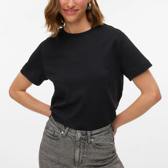 Aware T-Shirt Donna AWNAIMA Nero 10294544 Black VERO MODA 