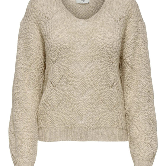 Jacqueline De Yong JDYBADUT Pullover Donna Frosted Almond 15302387 Frosted Almond GOLD LUREX JACQUELINE DE YONG 