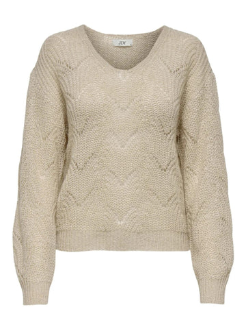 Jacqueline De Yong JDYBADUT Pullover Donna Frosted Almond 15302387 Frosted Almond GOLD LUREX JACQUELINE DE YONG 