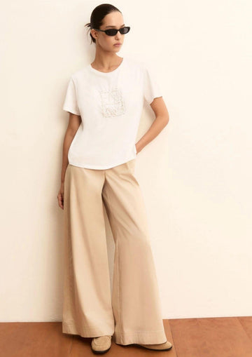 Emme Marella T-Shirt Donna Emmtema Bianca Logo Bianco