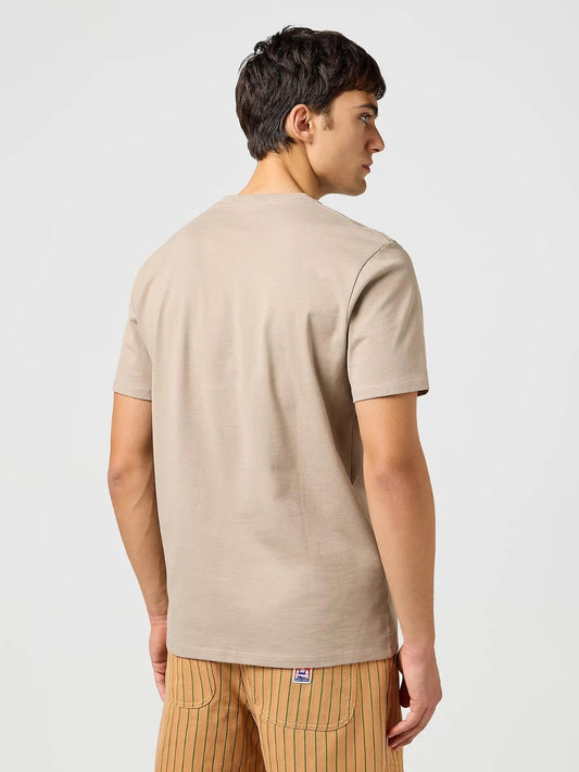 T-shirt con piccolo logo Uomo Timberwolf