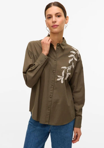 Vero Moda Camicia Donna Fern Grape Leaf Birch