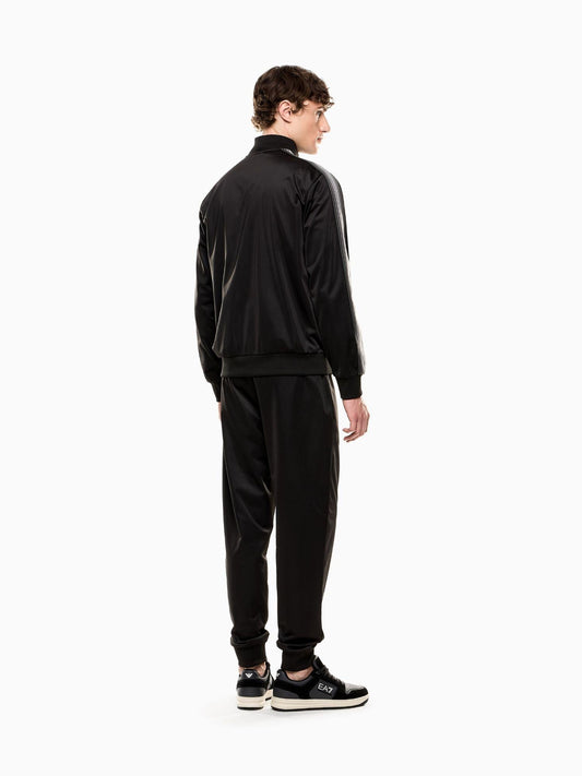 EA7 Emporio Armani Tuta 7 Lines in tessuto tecnico riciclato ASV Uomo Nero