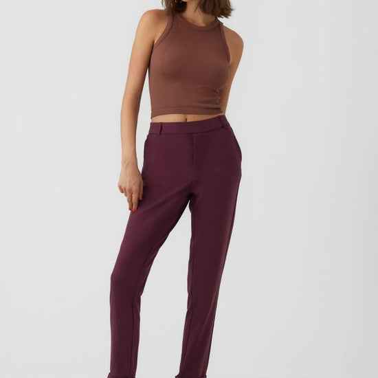 Vero Moda Pantaloni Donna VMMAYA a Vita Media Viola 10225280 Winetasting VERO MODA 