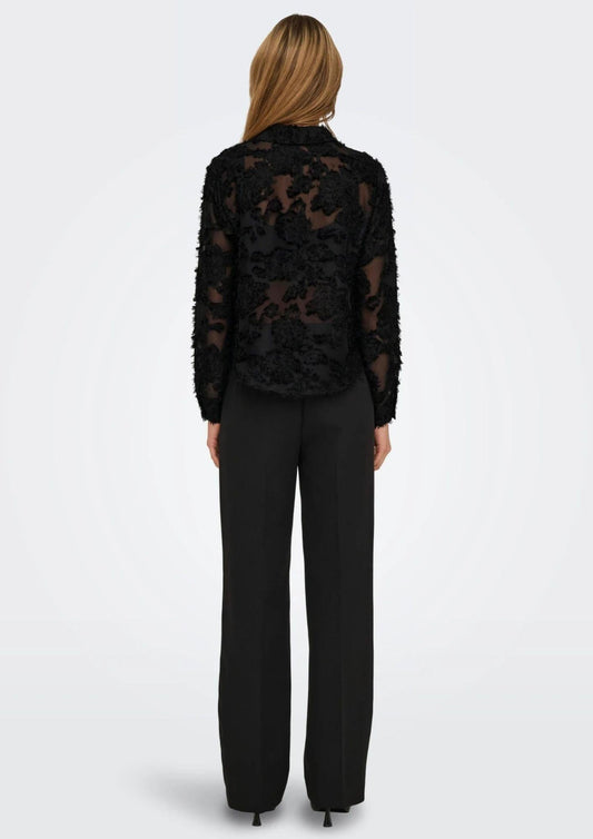 Jacqueline De Yong Women's Maya Black Shirt