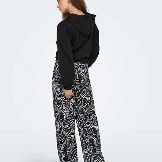 Jacqueline De Yong JDYDEBBIE Pantaloni Wide Fit Donna Nero WHITECAP GRAY GEO 15352943 Black WHITECAP GRAY GEO JACQUELINE DE YONG 