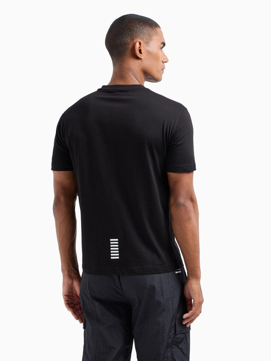EA7 Emporio Armani T-shirt Core Identity in cotone Pima Uomo Nero
