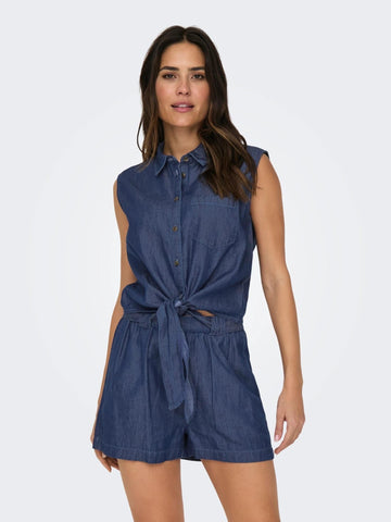 Camicia Donna Medium Blue Denim