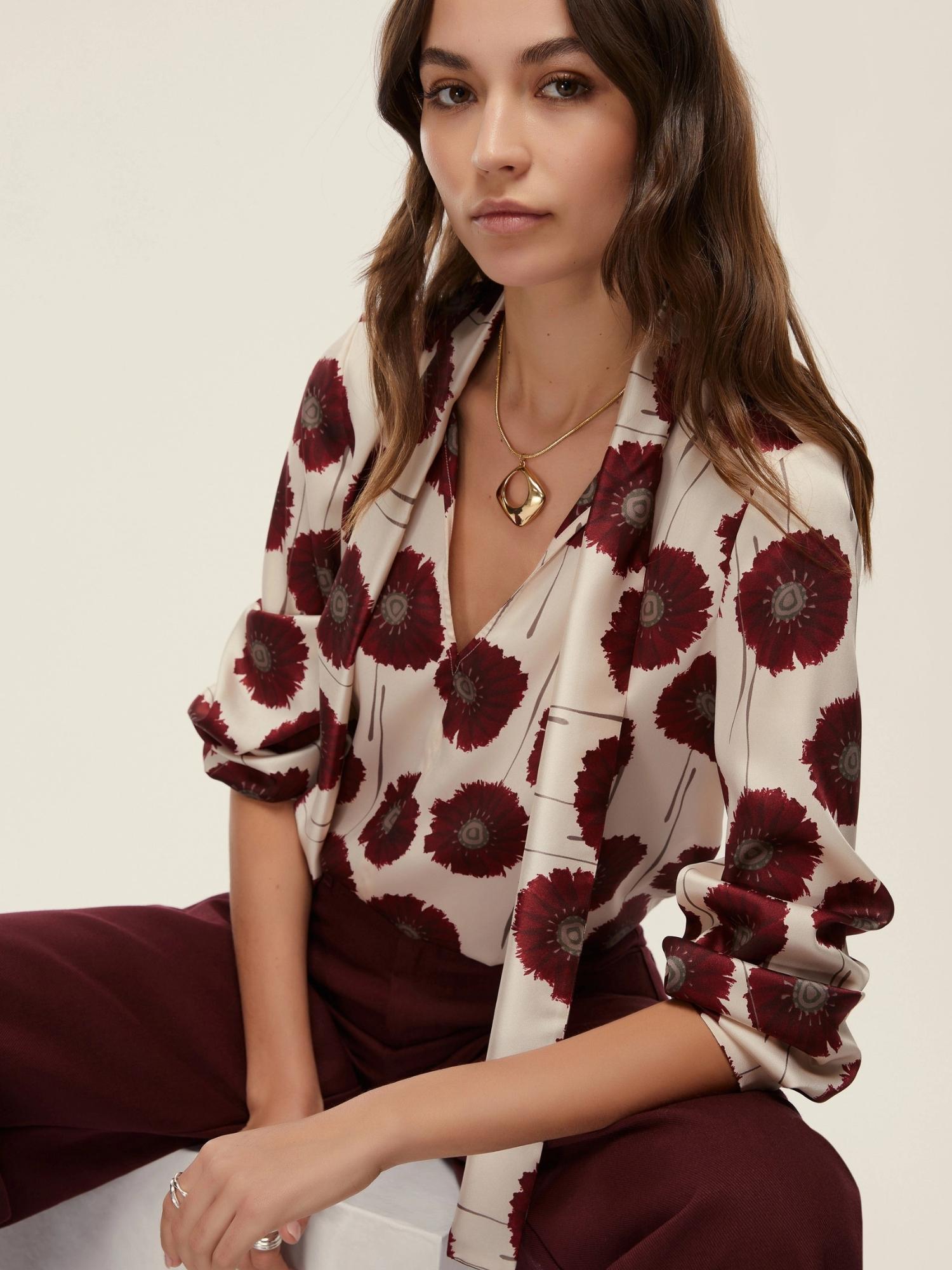 Emme Marella Blusa in twill stampato Fulvia Donna Panna 2525116141200 006 EMME MARELLA 
