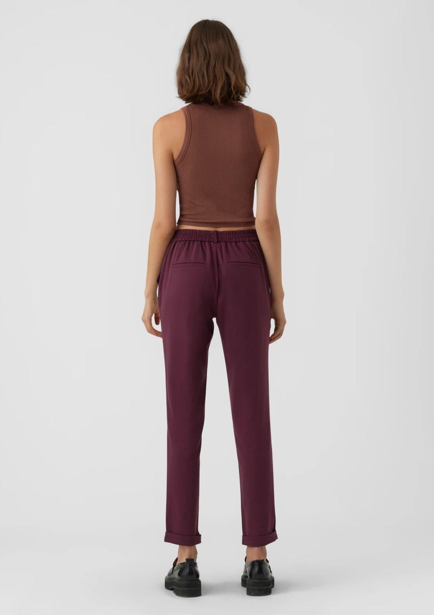 Vero Moda Pantaloni Donna VMMAYA a Vita Media Viola 10225280 Winetasting VERO MODA 