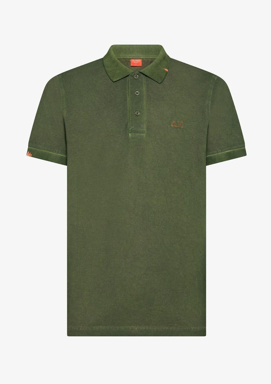 Sun68 - Men's Dark Green Polo Shirt