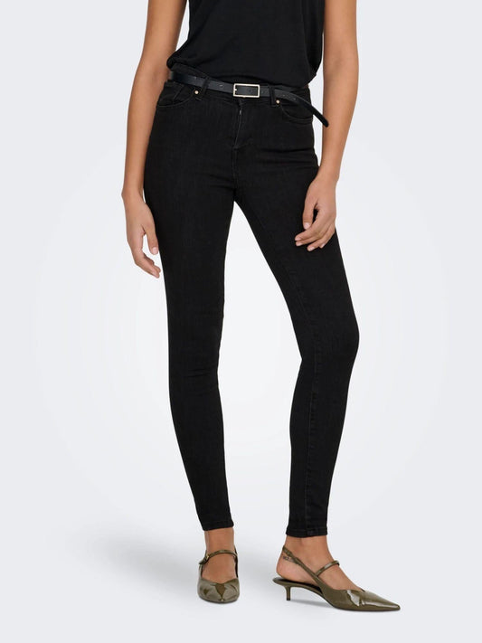 Only - Women's Skinny Fit Jeans Black power