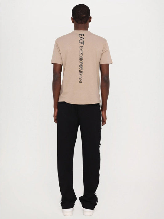 T-shirt EA7 Emporio Armani con stampa Nero Cobblestone