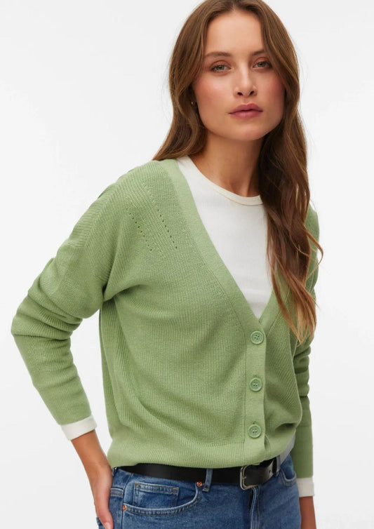 Vero Moda - Women's Cardigan Newlexsun Green
