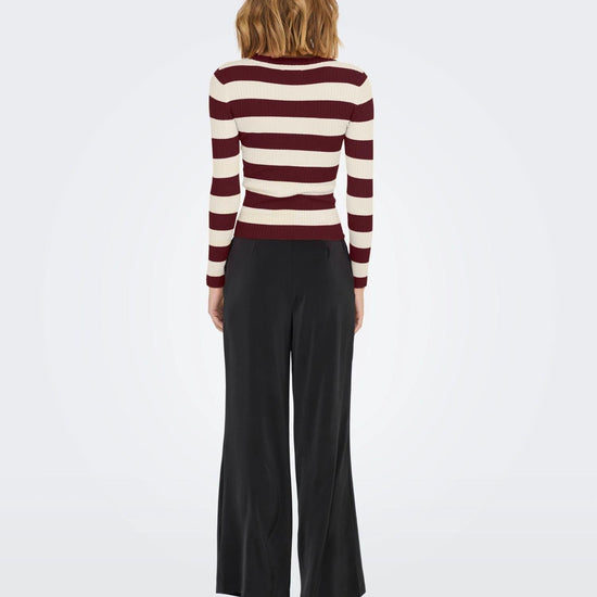 Jacqueline De Yong JDYPLUM Pullover Donna Cabernet Eggnog Stripes 15277223 Cabernet W EGGNOG STRIPES JACQUELINE DE YONG 
