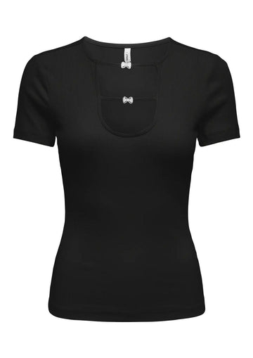Only - Maglietta Donna Black Rhinestone