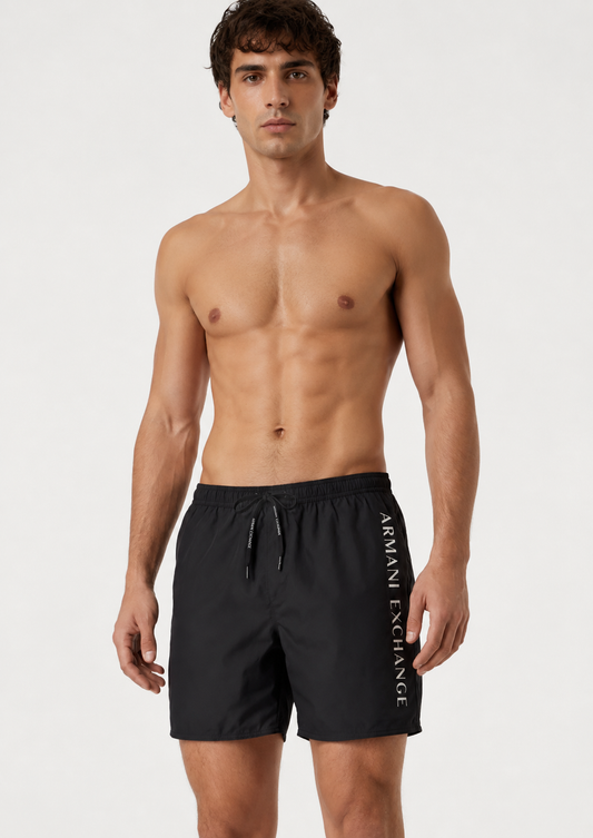 Armani Exchange - Men's Black Swim Trunks