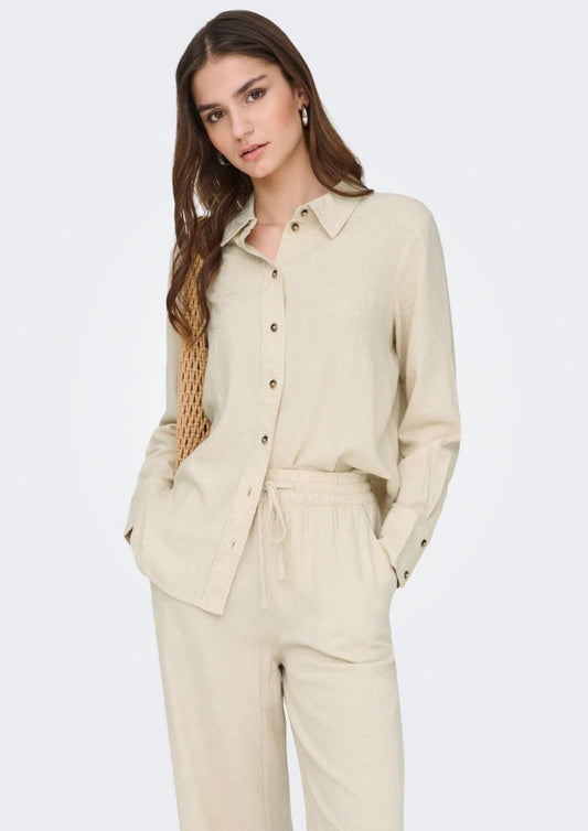 Jacqueline De Yong - Women's Say Oat Grey Shirt