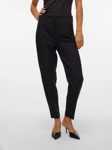 Vero Moda VMLINA Vita alta Pantaloni Donna Nero 10309140 BLACK VERO MODA 
