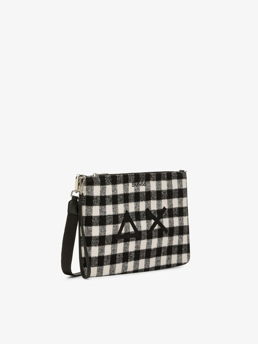 Sun68 - Pochette Tartan Nera Scacchi
