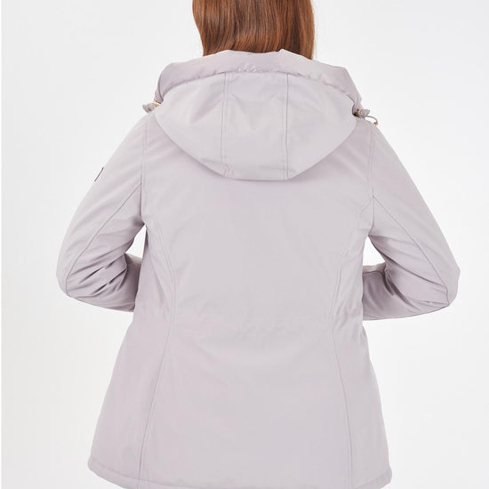 Yes Zee Cappotto Softshell con Cappuccio e Coulisse Donna Grigio Perla O088 M200 0819 YES ZEE 