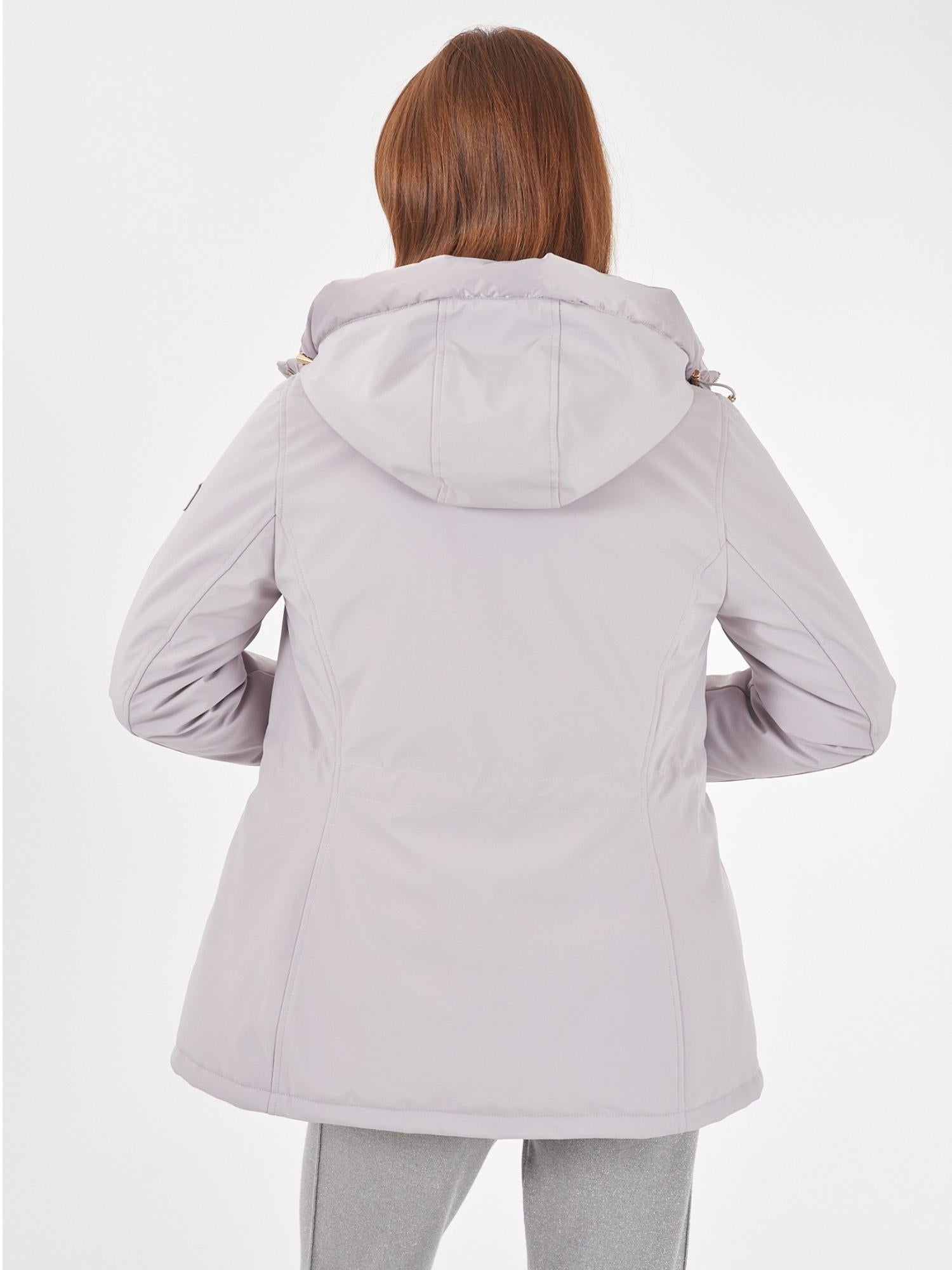 Yes Zee Cappotto Softshell con Cappuccio e Coulisse Donna Grigio Perla O088 M200 0819 YES ZEE 