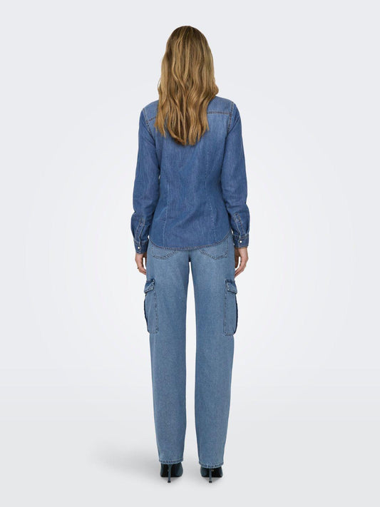 Camicia di jeans Donna Medium Blue Denim 15315185 Medium Blue Denim ONLY 