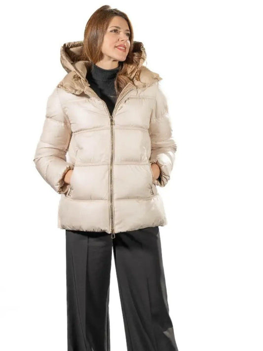 Giacca Invernale Corta Donna Beige