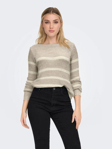 Only Maglia Donna Simply Taupe Onlgeena