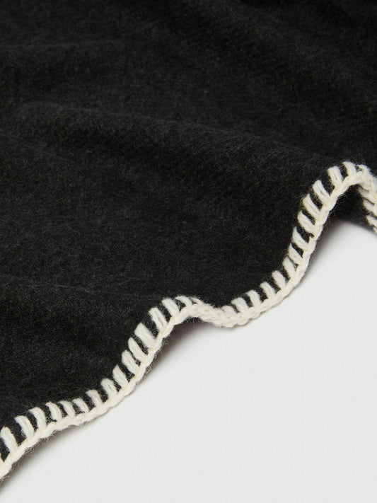 Emme Marella Poncho con frange Donna Heidi Grigio scuro