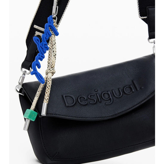 Desigual Borsa con logo 3D a patta media Donna Nero 25WAXPAL 2000 DESIGUAL 
