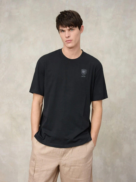 Blauer - Maglia Uomo Nera Logo In Tono Eutaw