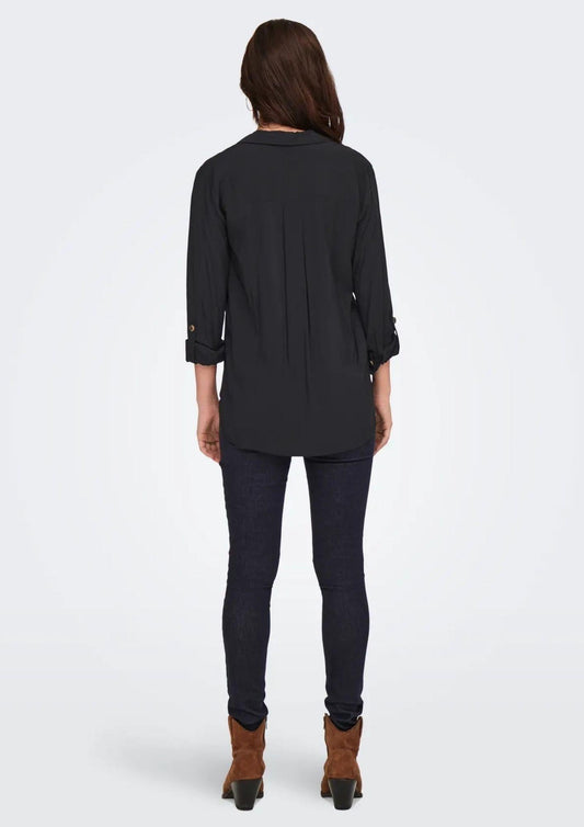 Jacqueline De Yong Women's Laurel Black Shirt