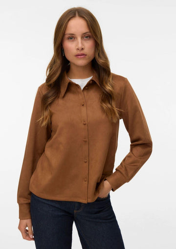 Vero Moda Women's Bella Brown Shirt