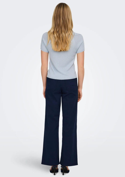 Jaqueline De Yong Women's Bodilla Blue Cashmere Sweater
