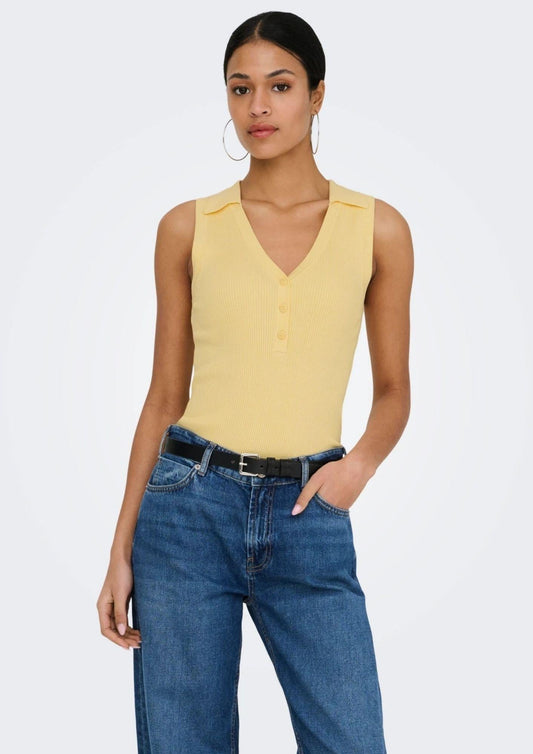Jacqueline De Yong - Women's Nanna Yellow Tank Top