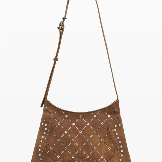Desigual Borsa effetto pelle traforata media Donna Marrone 25WAXPB4 6011 DESIGUAL 