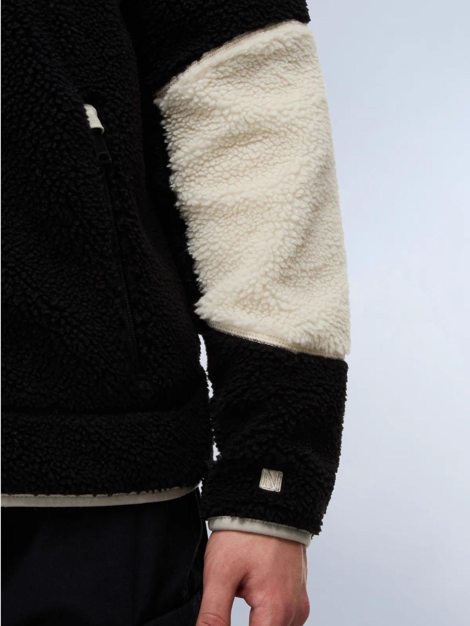 Napapijri Felpa in Pile con Zip Uomo Yupik Multicolour NP0A4GNT MCB NAPAPIJRI 