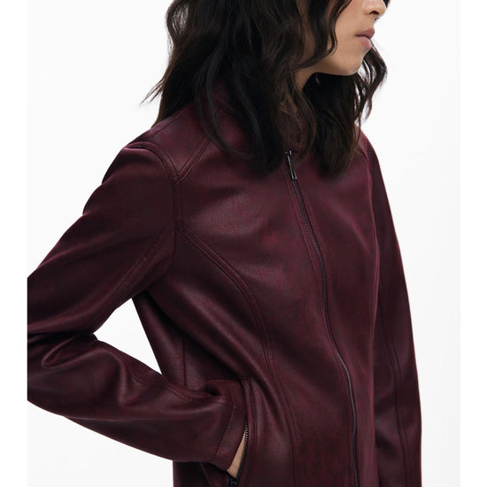 Desigual Giacca Donna Effetto Pelle Combinata Rossa 25WWEW43 3006 DESIGUAL 