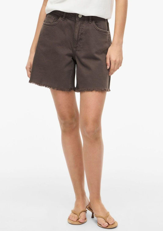 Vila - Pantaloncini Donna Slate Black