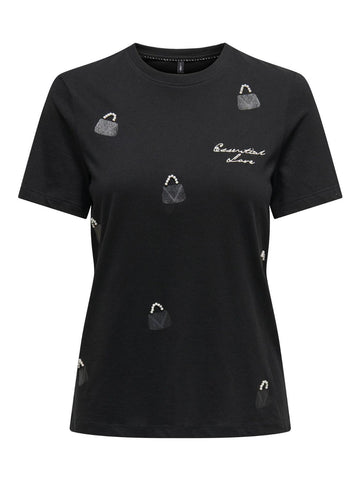 T-Shirt Donna Black Fierce essential