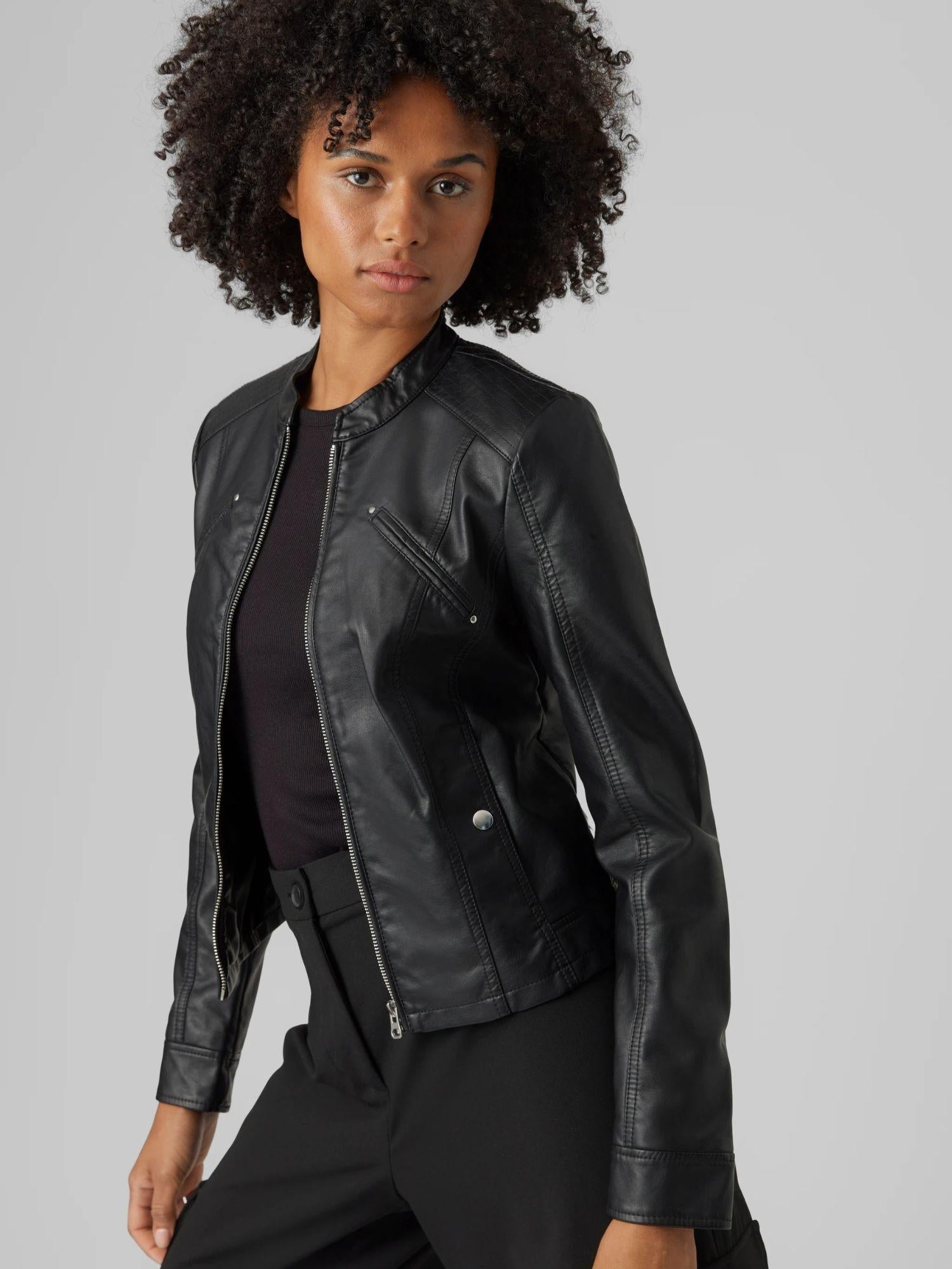 Vero Moda Giacca Biker Donna VMFAVODONA Nero 10288555 Black VERO MODA 